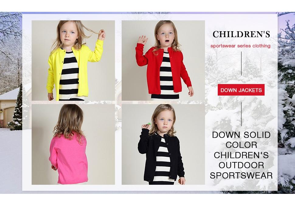 Boy And Girls Cardigan Plush Sweater Long Sleeve Button Down Outwear For Kids