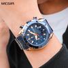 MEGIR Fashion Men Watches Business Chronograph Watch for Men Stainless Steel Quartz Wristwatch Calendar Clock Reloj Hombre 2065