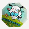 1pc Pochacco Automatic Folding Umbrella - Portable 3-Fold Design with 8-Bone Iron Frame, Perfect for Outdoor Use, Festive Gifts, Travel, Daily Use, Su