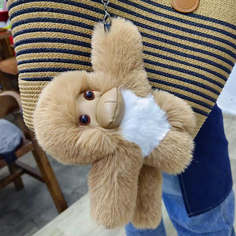 Gorilla Toy Plush Keychain Detailed Lifelike Design Cartoon Gift For Gift Kids