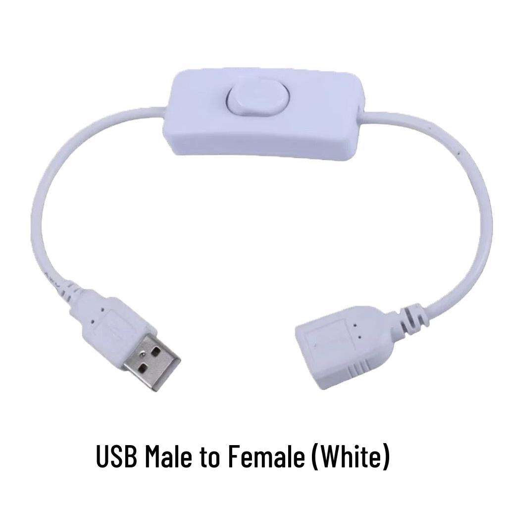 LED Schreibtischlampe Netzschalter USB Verlängerungskabel mit DC5521 Stecker auf Buchse und Klemmlampe