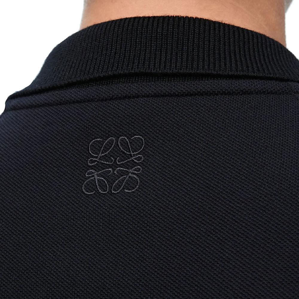 LOEWE Polo Shirts Men's Black Polo Collar Moderate Straight Fit H526Y23X43-1100