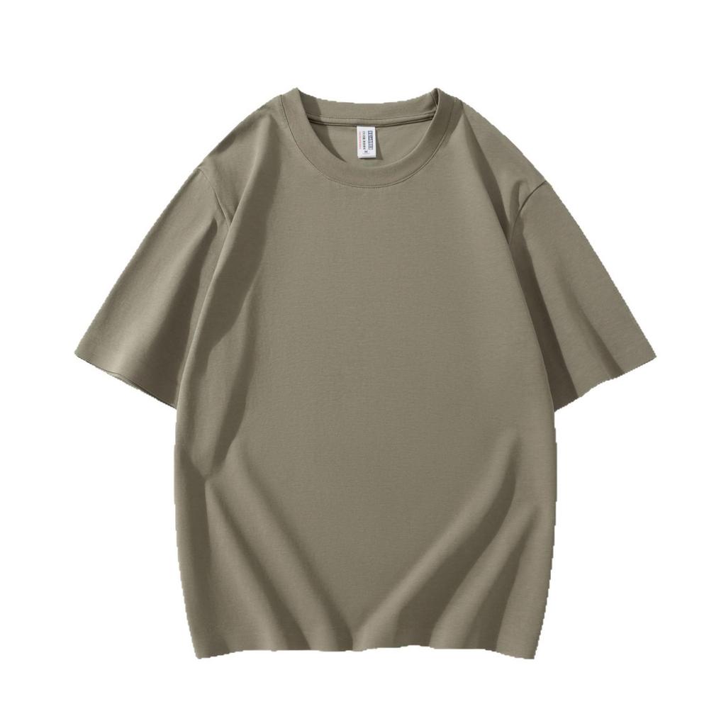 Camiseta de Manga Corta con Cuello Redondo Antibacteriana de Algodón Lyocell Sin Costuras para Hombre - Color Sólido Casual de Verano Capa Base