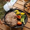 Boundless Voyage Titanium Skillet Frying Pan with Folding Handle and Outdoor Cookware Includes Storage Bag Ti2064C - Camping, BBQ, Hiking, - -