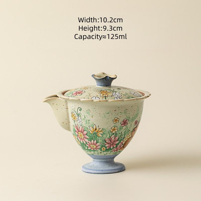 125ml Cute Rabbit Ceramic Hand-Held Teapot High-end Kung Fu Tea Set High Foot Teapot For Brewing Tea Ceremony Tea Maker