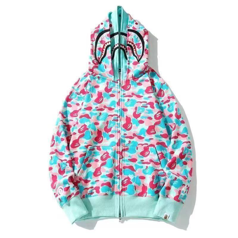 Discount Market Amerikaans Retro Camouflage Hooded Rits-Sweatshirt - Unisex Herfst Bovenkleding Medium