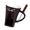 Elegant Fondue Mug Chocolate Melting Cup Multi Purpose Fondue Mug For Chocolate Caramel And Tapas With Tealight Holder