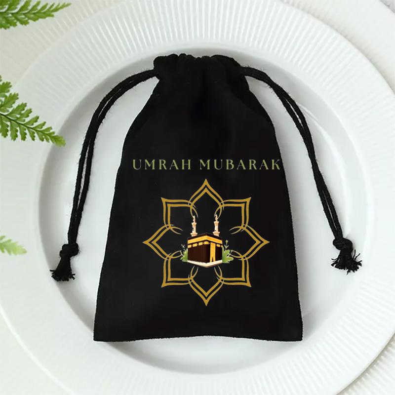 5pcs Kaaba umrah mubarak bags Muslim Islamic Ramadan Kareem Iftar eid al-Fitr table welcome decoration keepsake gift present