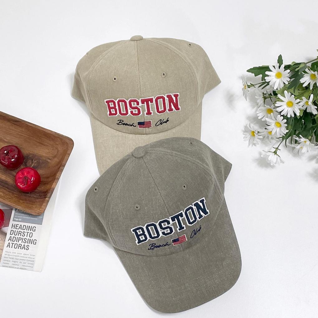 Women's and Men's Daily Oversized Boston Ball Cap Baseball Hat