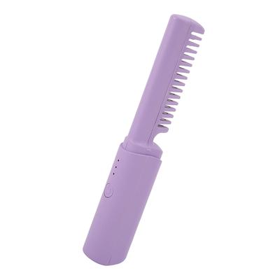 Hair Straightener Brush Wireless Portable Ergonomic Handle Fast Warming Straightener Brush