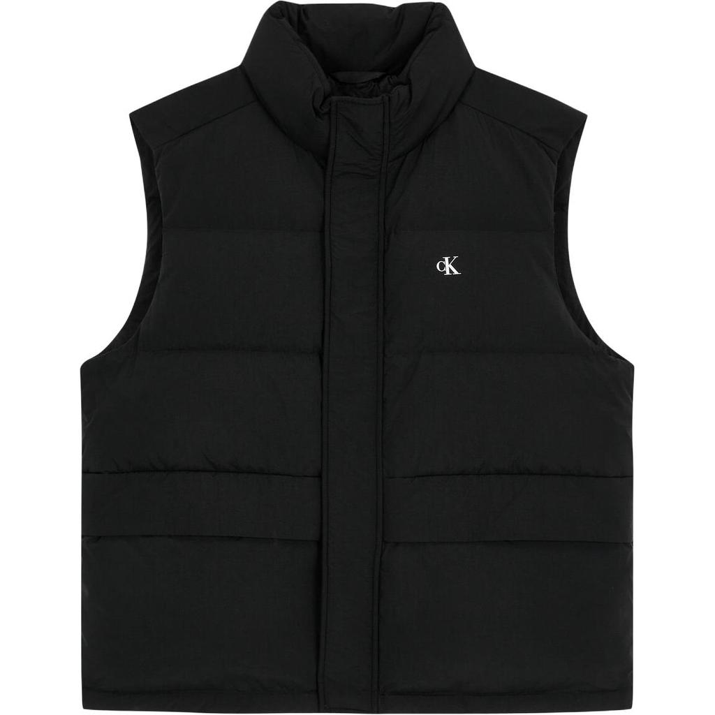 Calvin Klein Letter Logo Jacquard Comfortable Stand Collar Vest Men Vest Black J326965-BEH