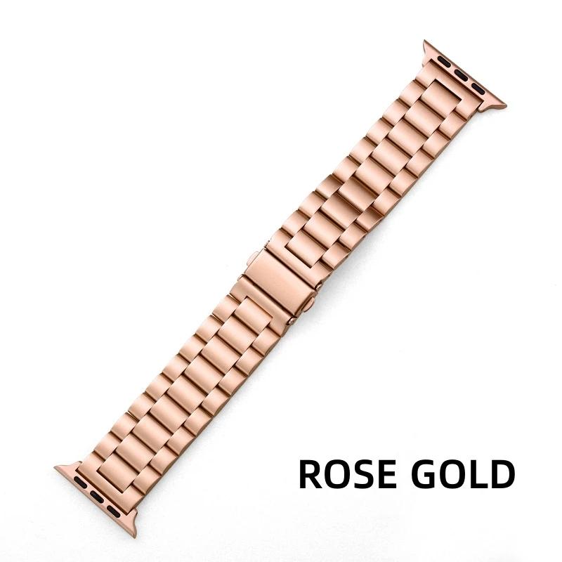 Stainless Steel Strap for Apple Watch Band 38/42mm 41mm 40/44mm 45mm 49mm Series 9 8 7 6 SE Ultra 54321 On Iwatch Metal Bracelet
