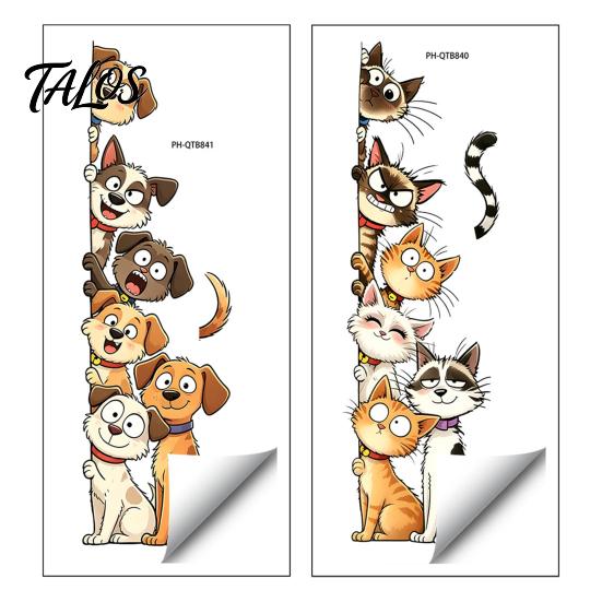 Animal Pattern Window Clings Cute Cartoon Cats/Dogs Wall Stickers, Waterproof PVC Decals, Peel And Vivid Theme Stickers Stick Decorative Murals