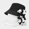 Cartoon cute panda bucket hat ins designer niche basin hat Korean version of college style couple hat