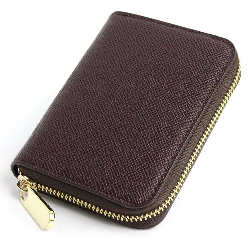 Japanisches Damen Crossgrain Kurzportemonnaie und Münzfach.