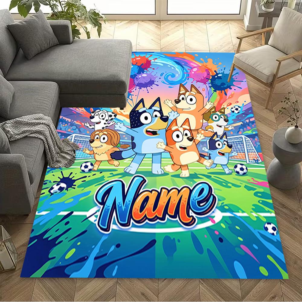 Winter Sports Celebration Customize Your Name Floor Rug Office Rug Design for Decorate room Living Rooms Balcony Game Room Anti-slip Rug