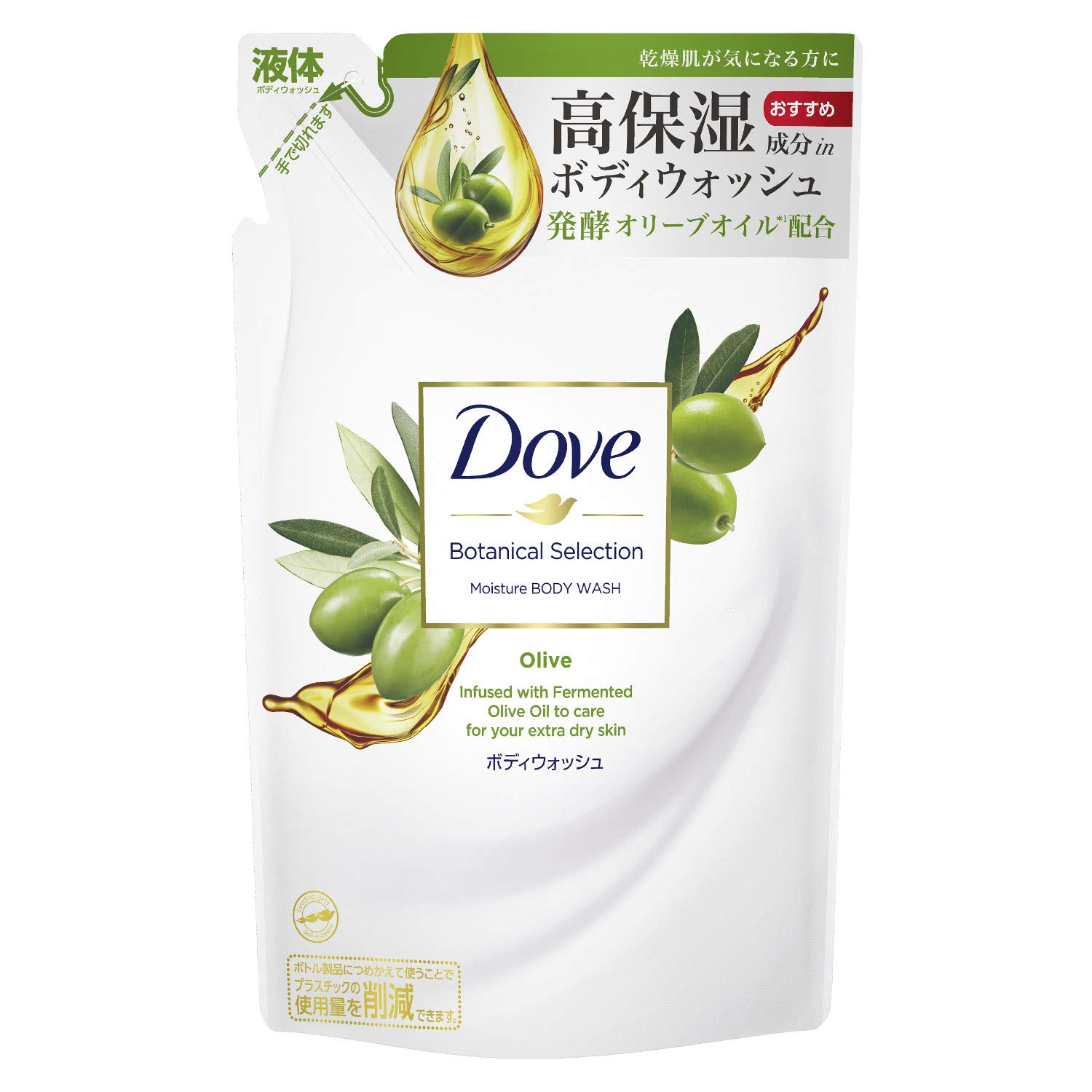 

Dove Body Wash Botanical Selection Olive Refill 360g Body Soap