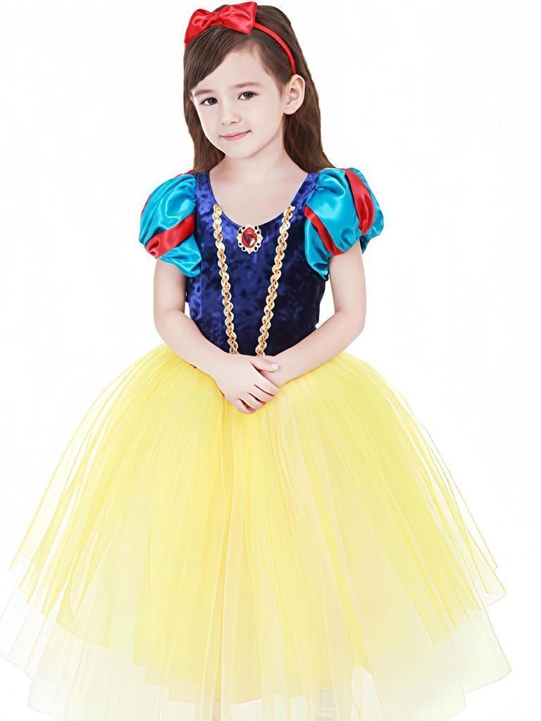 Snow White Halloween & Christmas Party Princess Dress for Girls