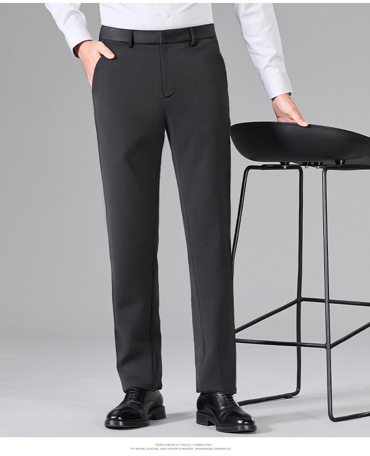 Far infrared heating up: New autumn and winter business casual straight leg solid color men's casual pants for men