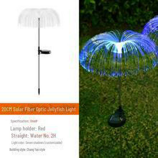 

Светильники-медузы на солнечных волоконно-оптических батареях, меняющие цвет, для двора на открытом воздухе