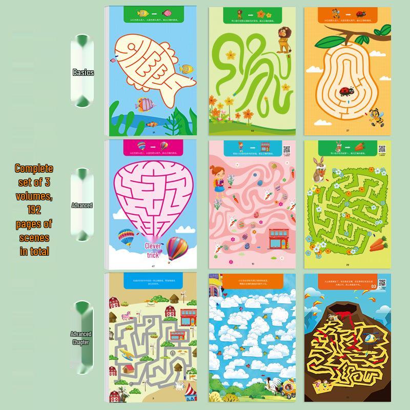 Children's Maze Training Book: Enhance Concentration & Intelligence with Fun Brain Development Games