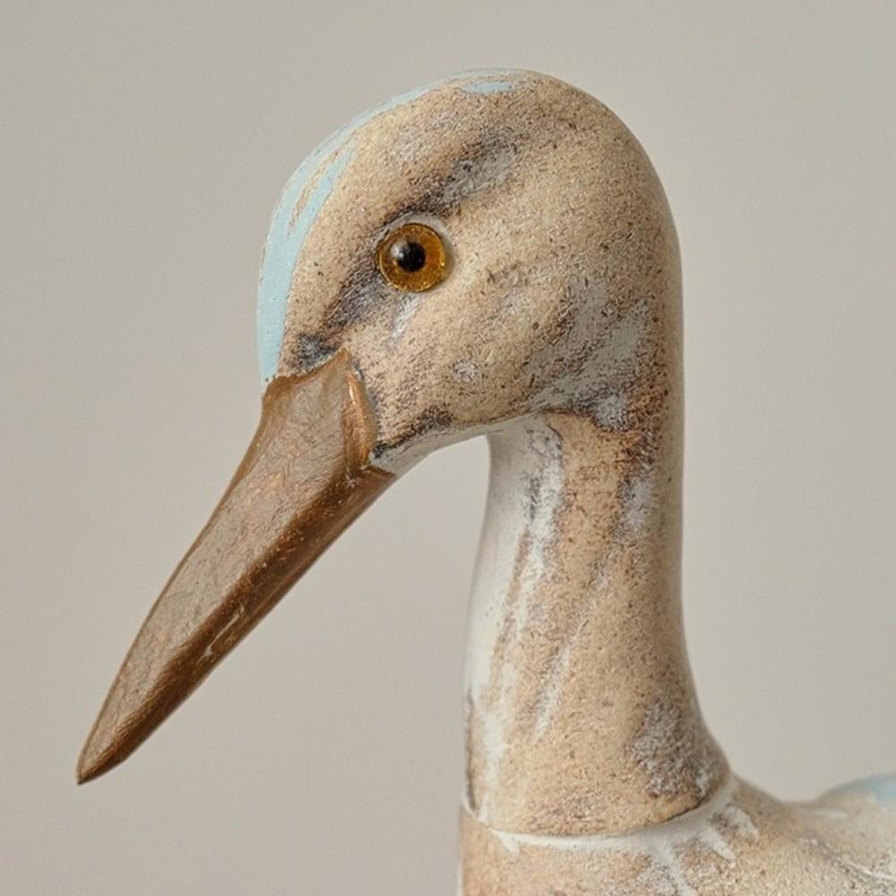 Vintage Sea Bird Figurine Handcrafted Nautical Statue Long-legged Bird Ornament  Office Desktop