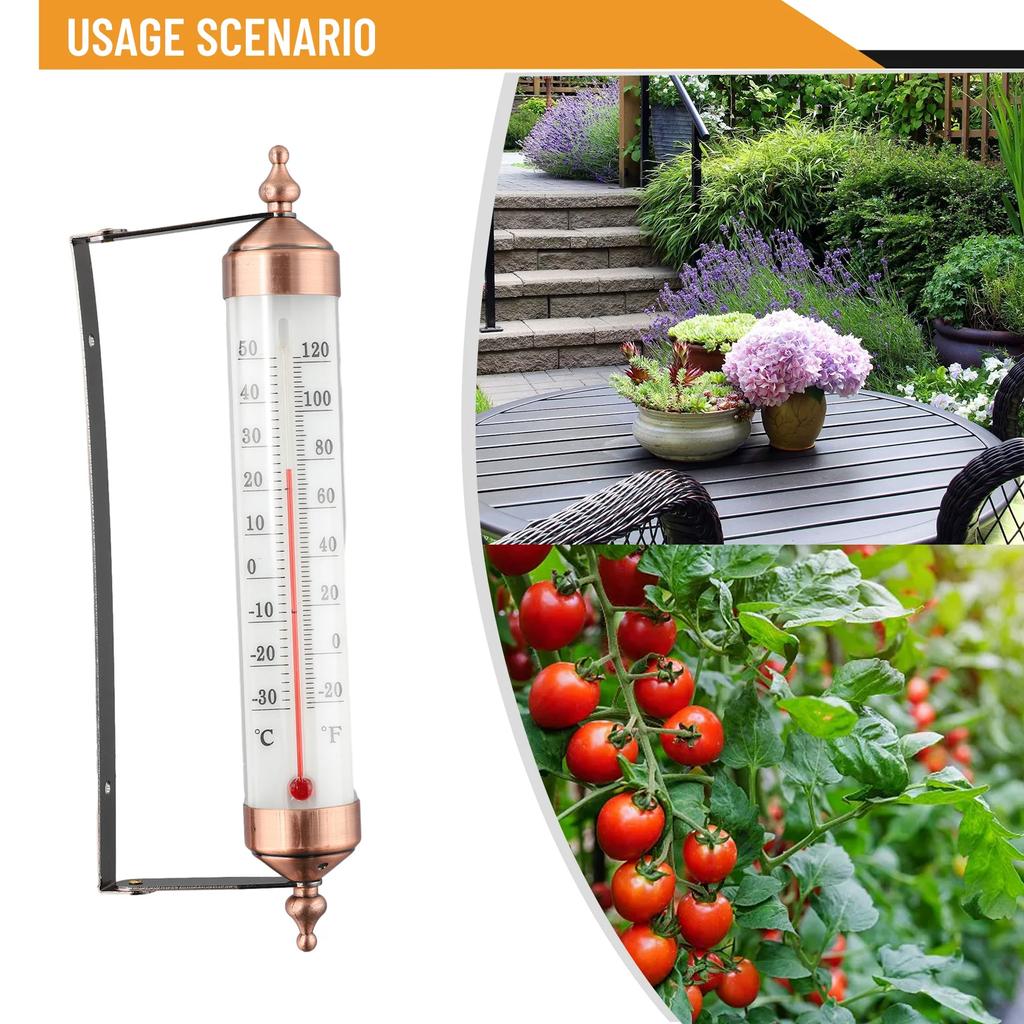 Innenthermometer Außenthermometer Gartenterrasse Außenwand Gewächshaus Sonnenterrasse Thermometer Hydrothergraph