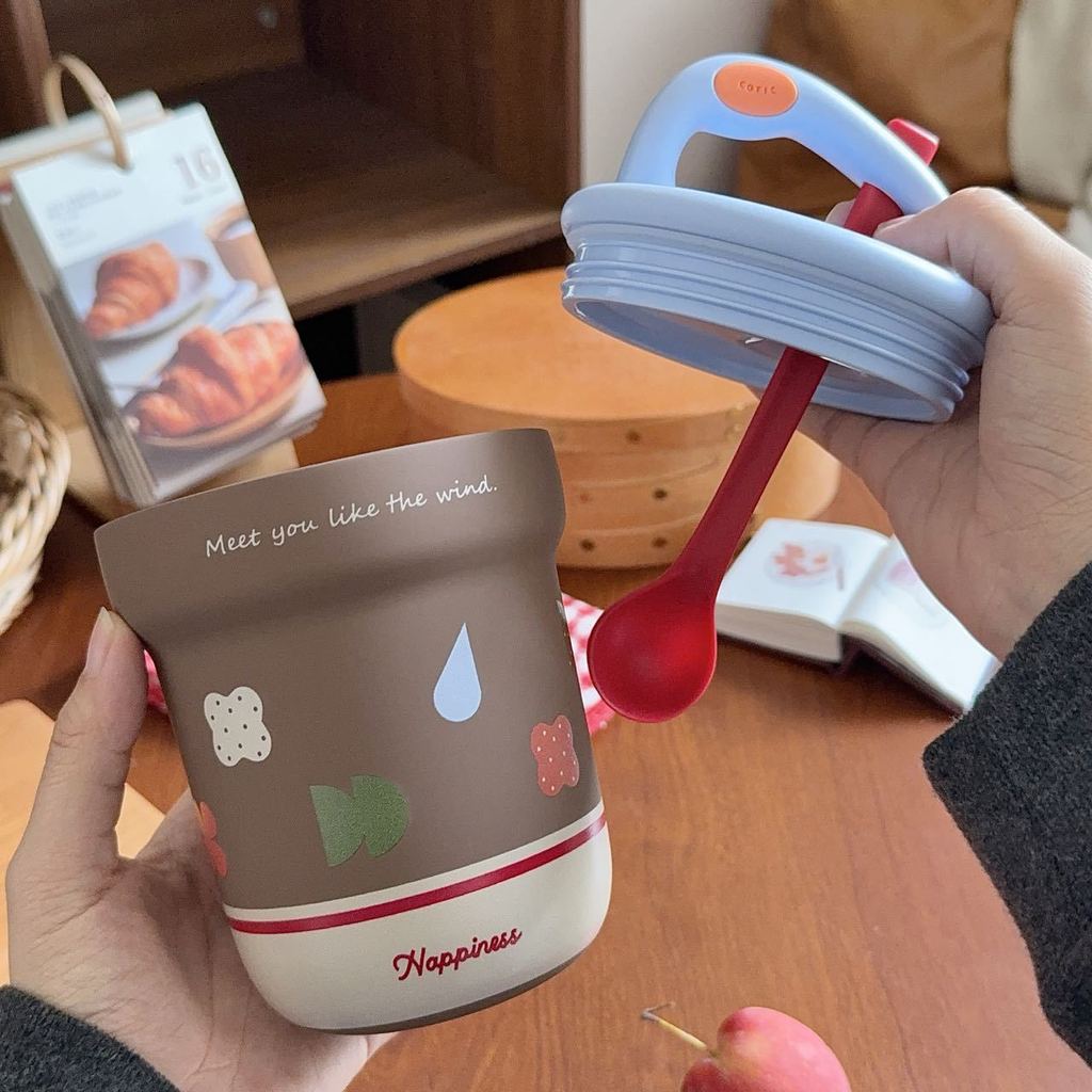 Ceramic Inner Insulated Travel Mug With Portable Design For Women And Couples