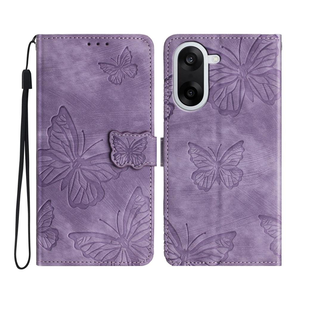 For OnePlus Nord CE5 5G Case Butterfly Design Flip Wallet Leather Phone Cover Skin-Touch