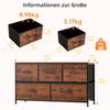 Drawer Storage Cabinet with 5 Drawers, Clothes-drawer Closet for Living Room Bedroom & Entryway, Metal Frame + Wood Board
