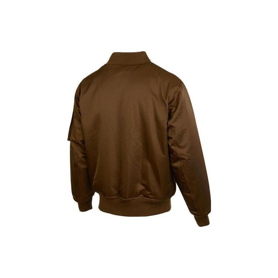 Jordan Jachetă reversibilă din bumbac, cu plasture cu logo, guler de baseball, îmbrăcăminte exterioară pentru bărbați, maro DQ7345-385