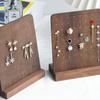 Creative 72 Holes Earring Holder with Base Jewelry Display Wood Earring Stands Desktop Jewelry Rack Display