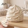 Stress Management Tool White Cream Squeeze Ball, Palm Kneading Toy, Soft Texture Decompression Hand Therapy Toy for Adults Kids, TPR Fidget
