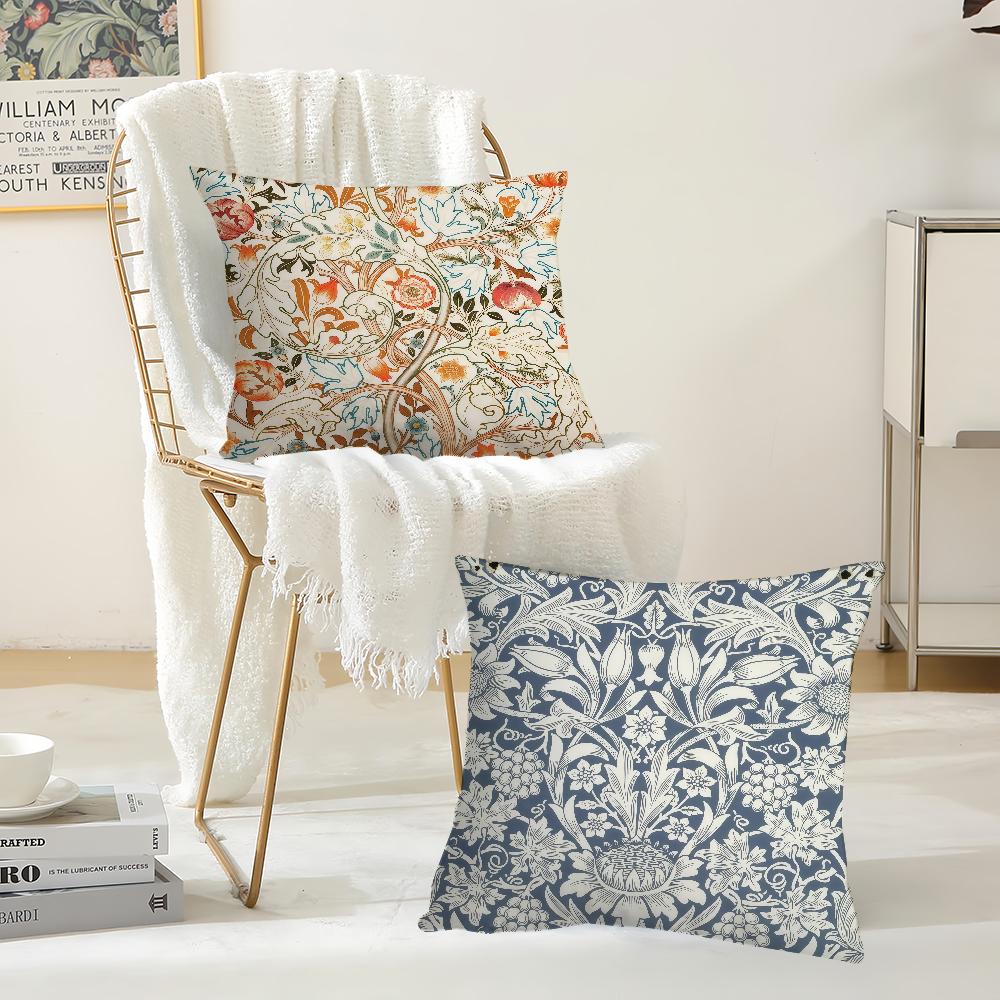 Retro Art Wwilliam Mmorris Pillow Case Suitable For Bedrooms Living Rooms Cars Home Decoration