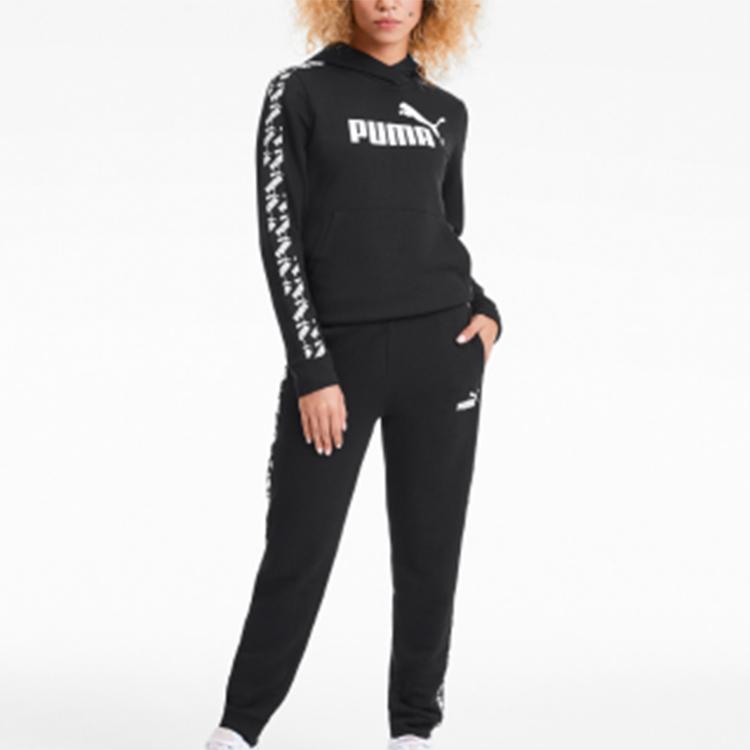 Puma Drawstring Cuffed Casual Sweatpants Women bottoms Black 583819-01