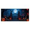Halloween Garageportsskydd Slitstarkt Garage Dekorativ Banner Återanvändbar Läskig Festlig Hängande Flagga för Utomhus Hus Gård Dekoration