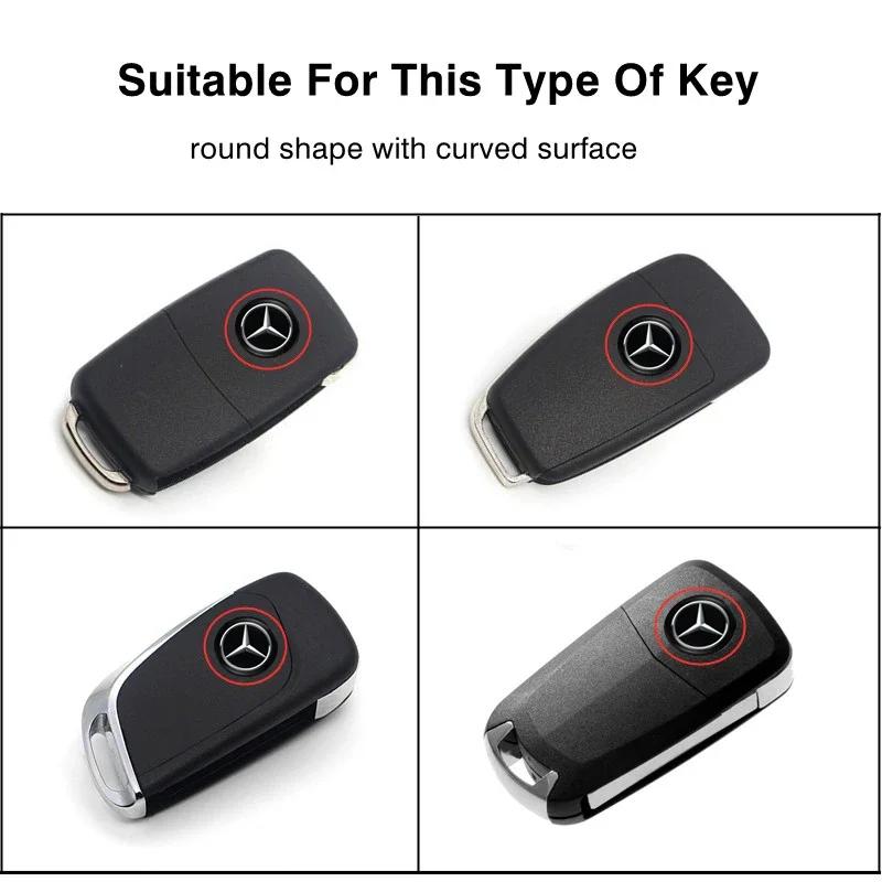 Autoaufkleber 14MM Auto Dekorationszubehör Auto Schlüssel Aufkleber Für Mercedes Benz AMG W203 W206 W220 W205 W211 W177 W204 W2