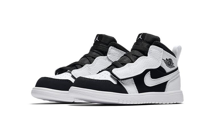 Kids' Sneakers Air Jordan 1 Mid ALT TD 'White Black'