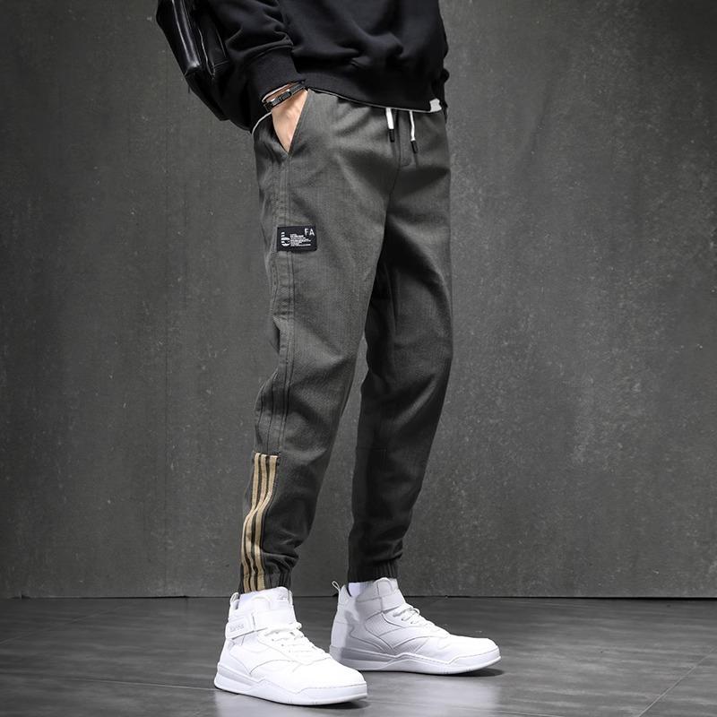 Fleece and thicker winter new casual pants men's large size loose trendy brand tooling Harlan pants men's sports pants men's