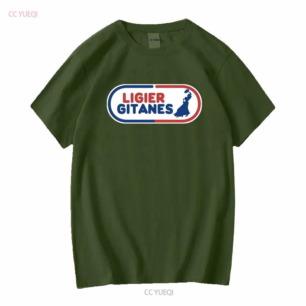 Ligier Gitanes Active Logo T Shirt Funny Size Mode American long or short sleeves vintage Washed fashion Casual Breathable