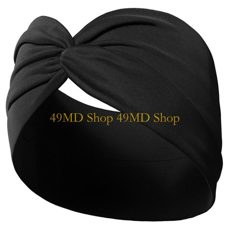 

49MD Women s Soft Wide Headbands Running Sweatbands Elastic Hair Bands Hair Accesories For Sport Running And Fitness чёрный