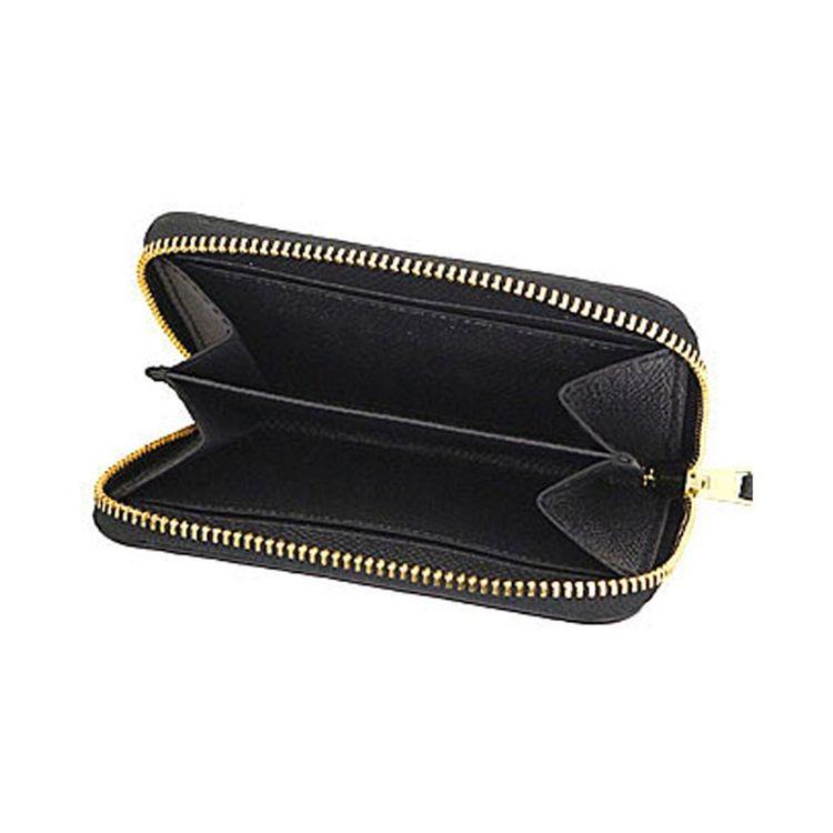 Coach Zip Around Coin Case 12 Women Wallet Black 27569-IMBLK