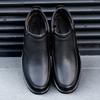Warm Plush Fur Men's Chelsea Boots Genuine Leather Comfortable Ankle Boots Ultra-light Casual Slip On Footwear Business Loafers