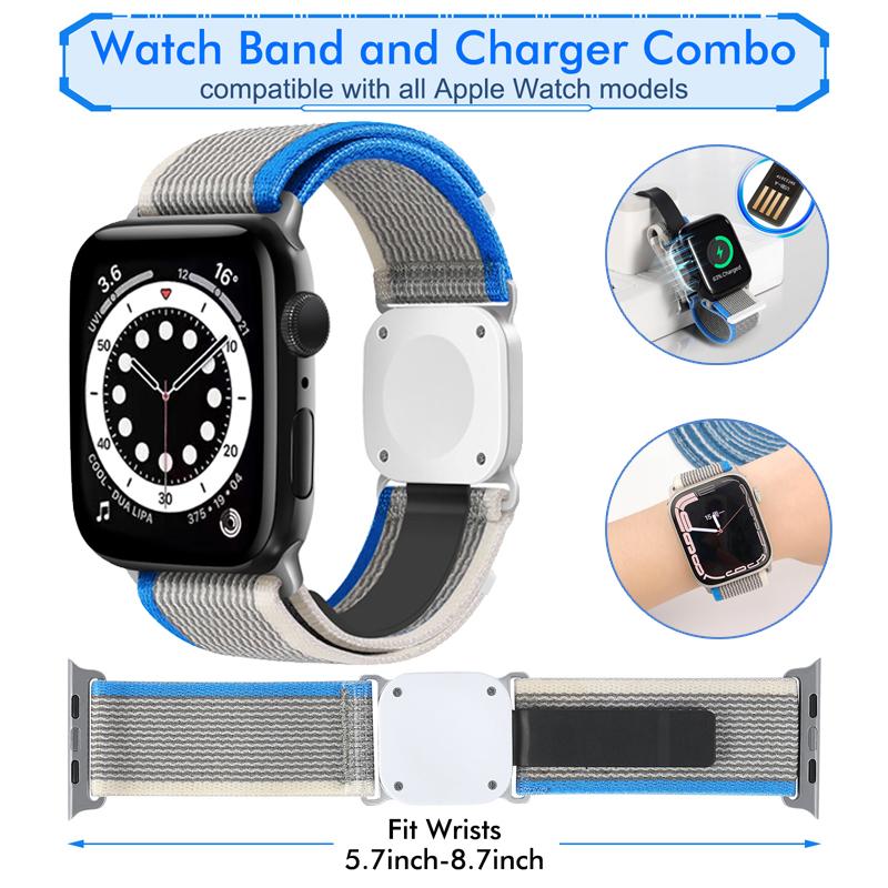 Trail loop-rem För Apple watch ultra 2 band 44mm 40mm 45mm 49mm 41mm 46mm Kan laddas Armband iWatch Serie 6 7 SE 8 9 10