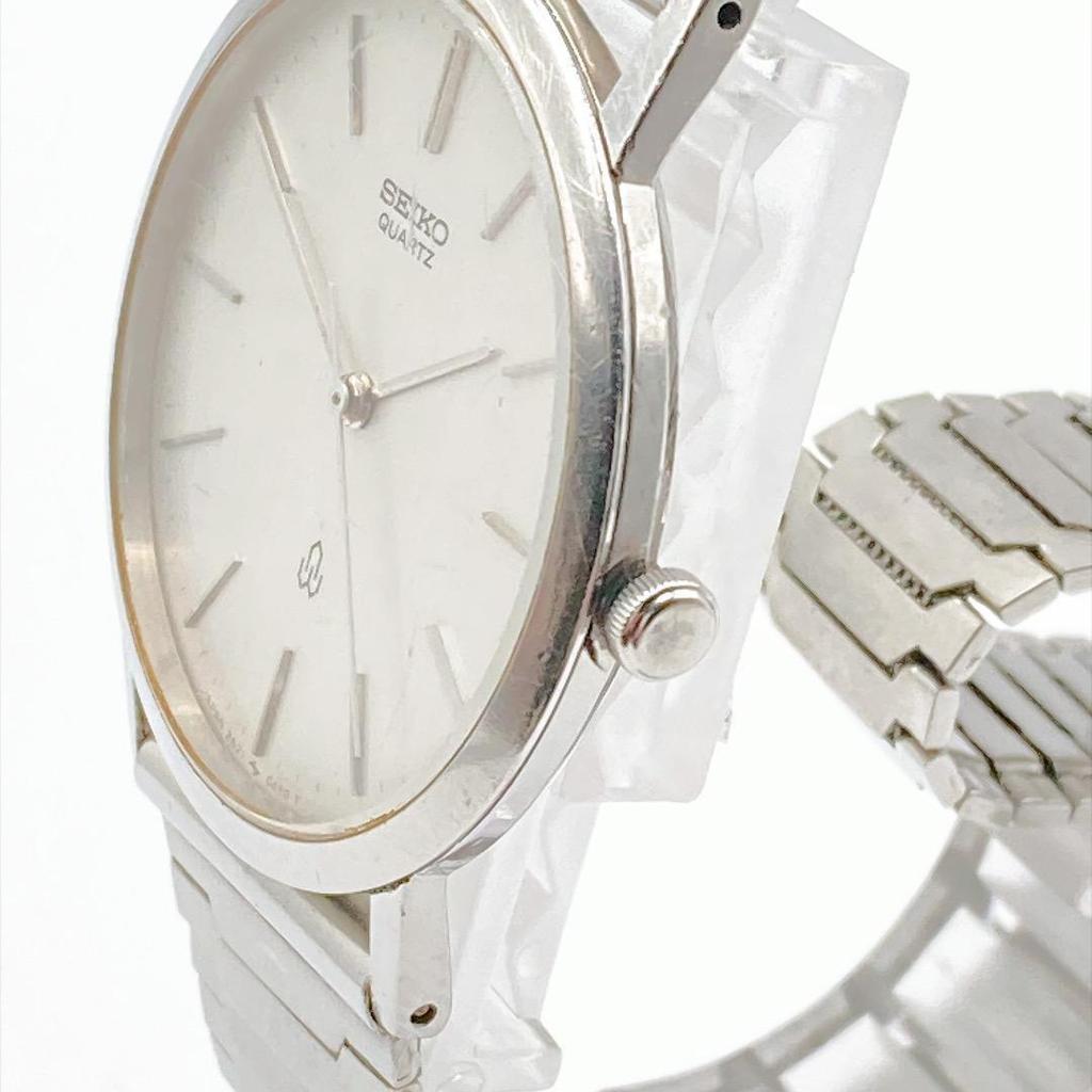 Used SEIKO Men's Watch Quartz Chariot Battery Replaced Working Silver 547