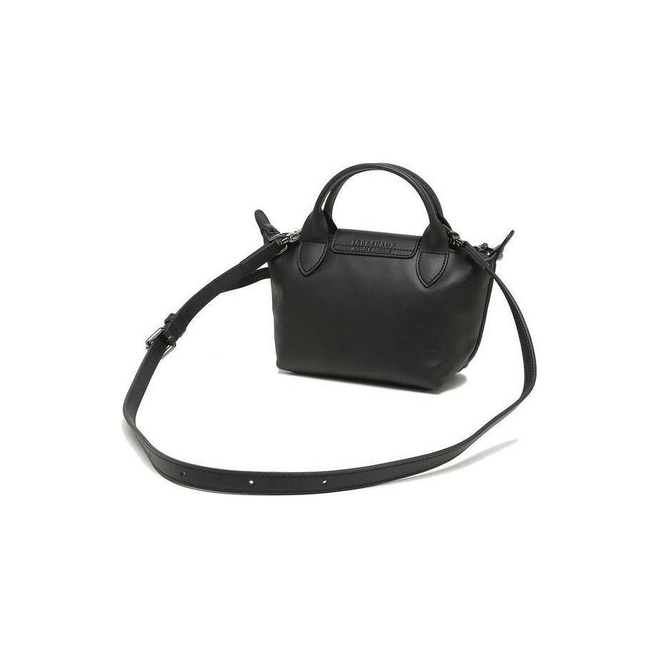 Longchamp Le Pliage Xtra 17 Button Zipper Closure Leather Dumpling Shoulder Tote Mini Women bags Black 1500987001
