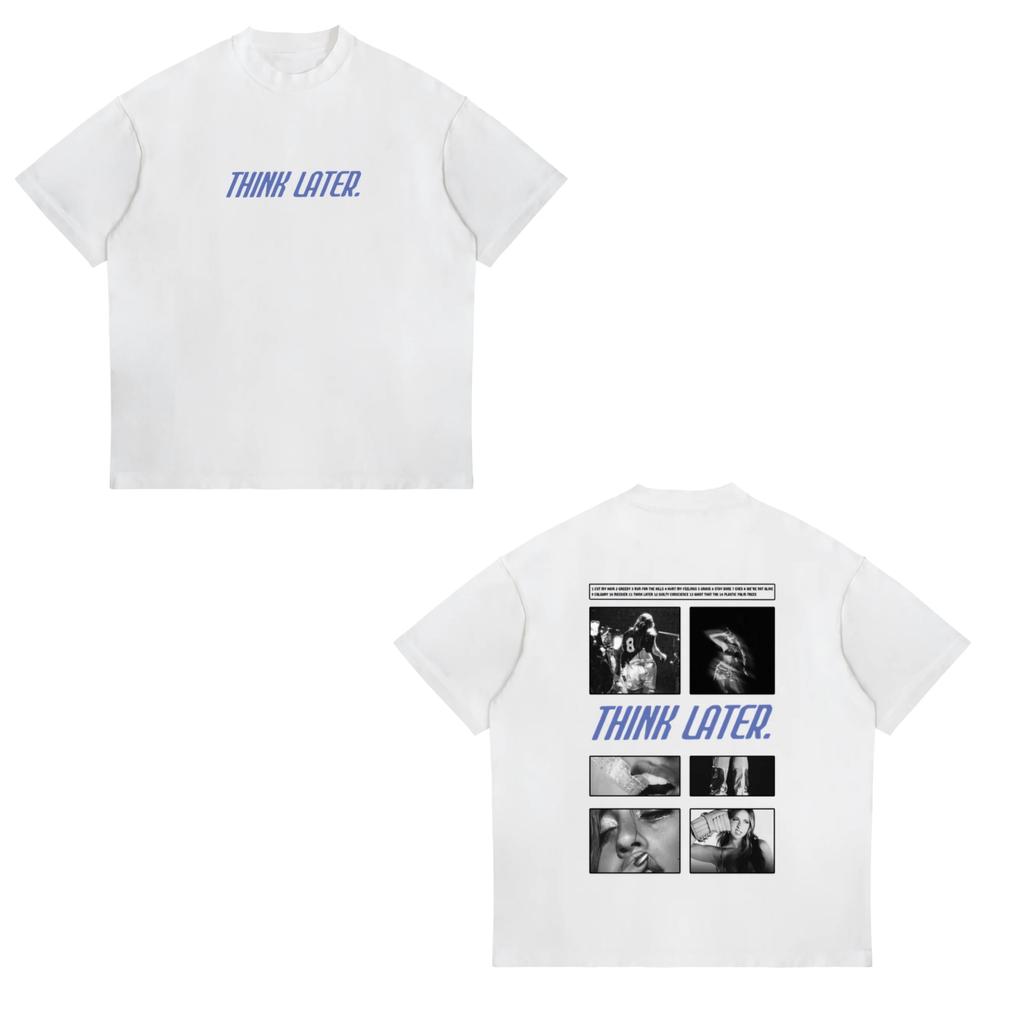 Tate McRae Think Later Tshirts Pop Singer 2025 Tour Merch Crewneck Short Sleeve Tee Unisexs Women Streetwear Fashion Clothes Tops