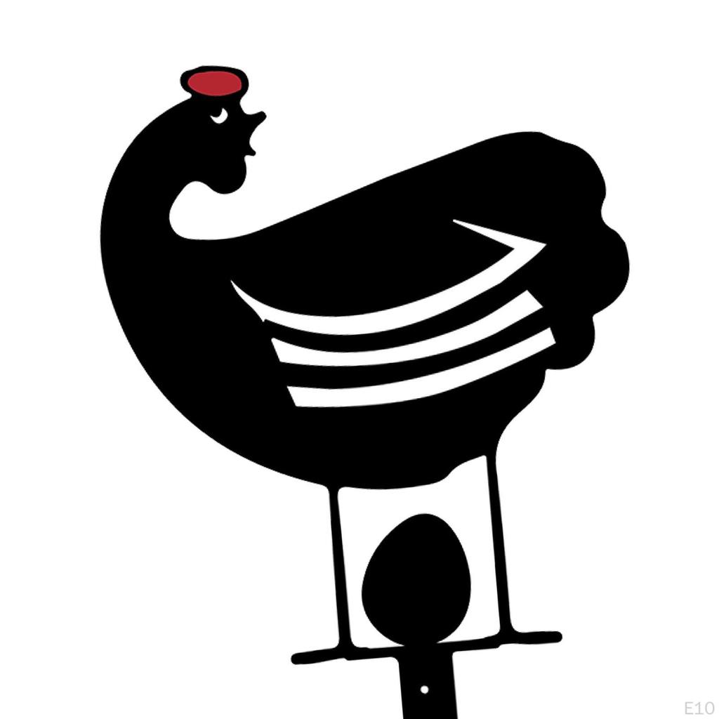 Chicken Silhouette Stakes for Yard Outdoor Garden Statue Decoration, Shadow