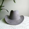 Suede Purple Cowhead Cowboy Hat New Large Size Cowboy Hat Suede Material Water Drop Top Men's and Women's Knight Hat 2023