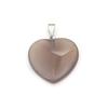 Herzförmiger Naturstein Anhänger Tigerauge Amethyst Jade Kristall Stein Charms Für DIY Exquisites Halsketten Schmuckzubehör